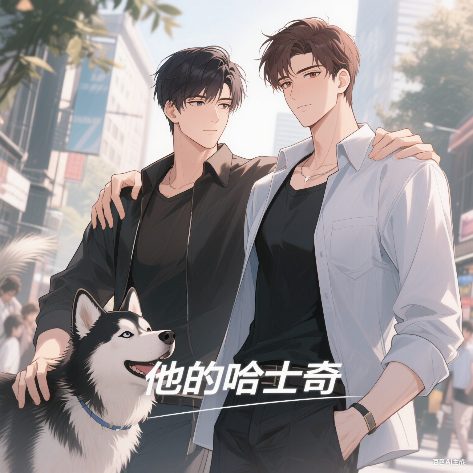 他的哈士奇