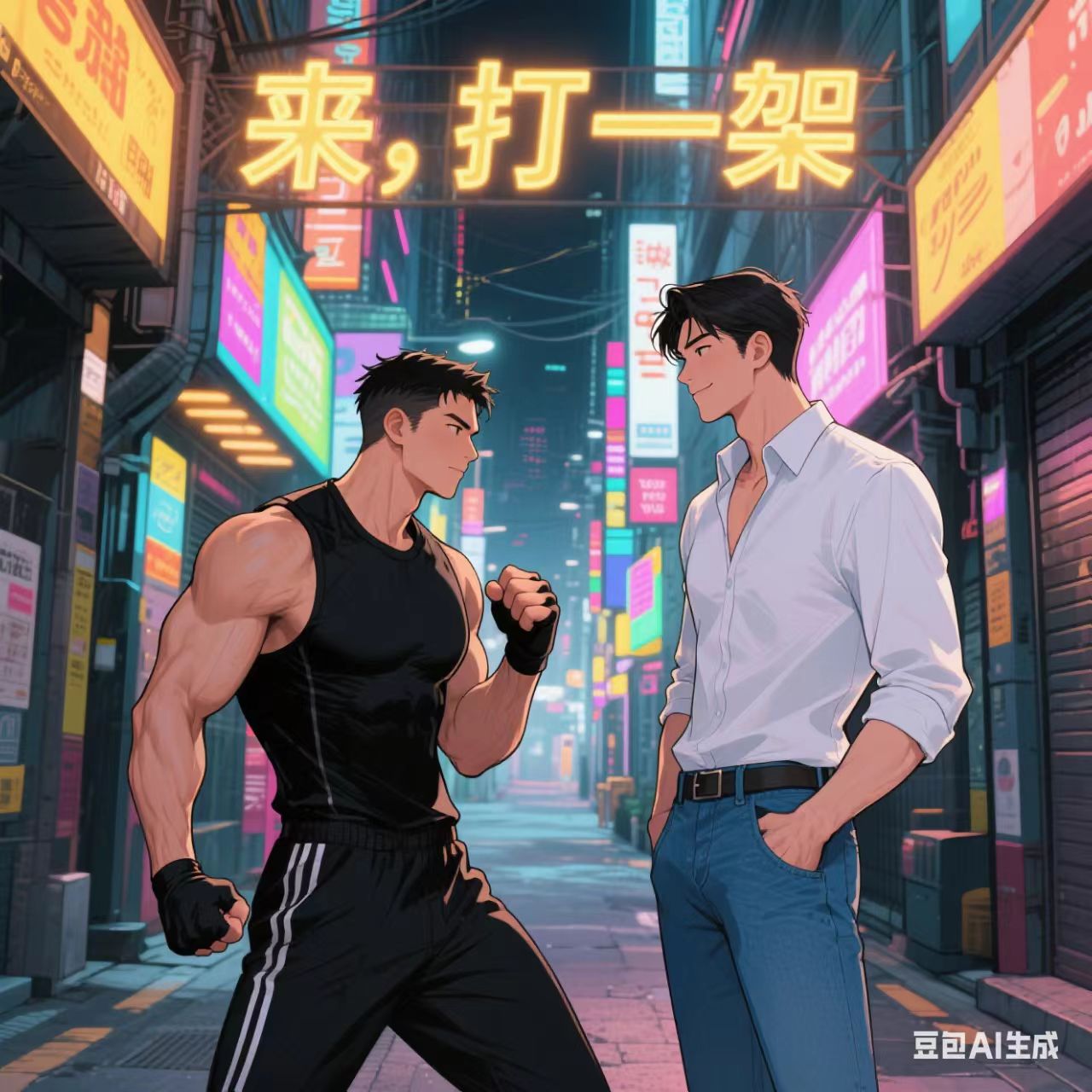 来，打一架