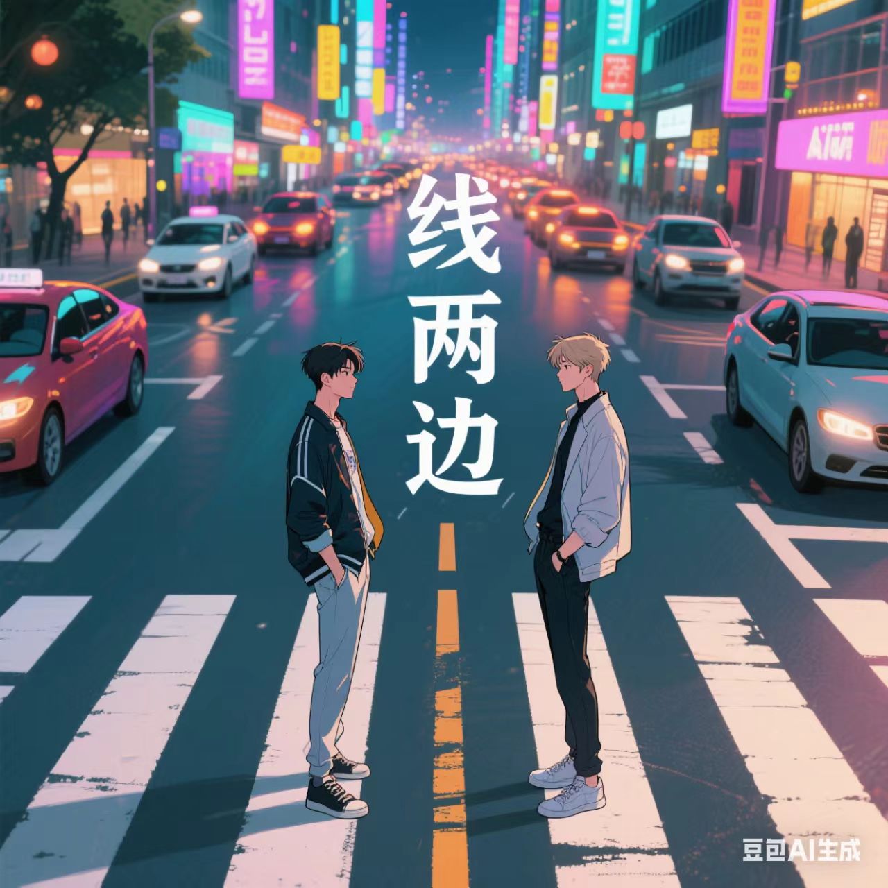 线两边