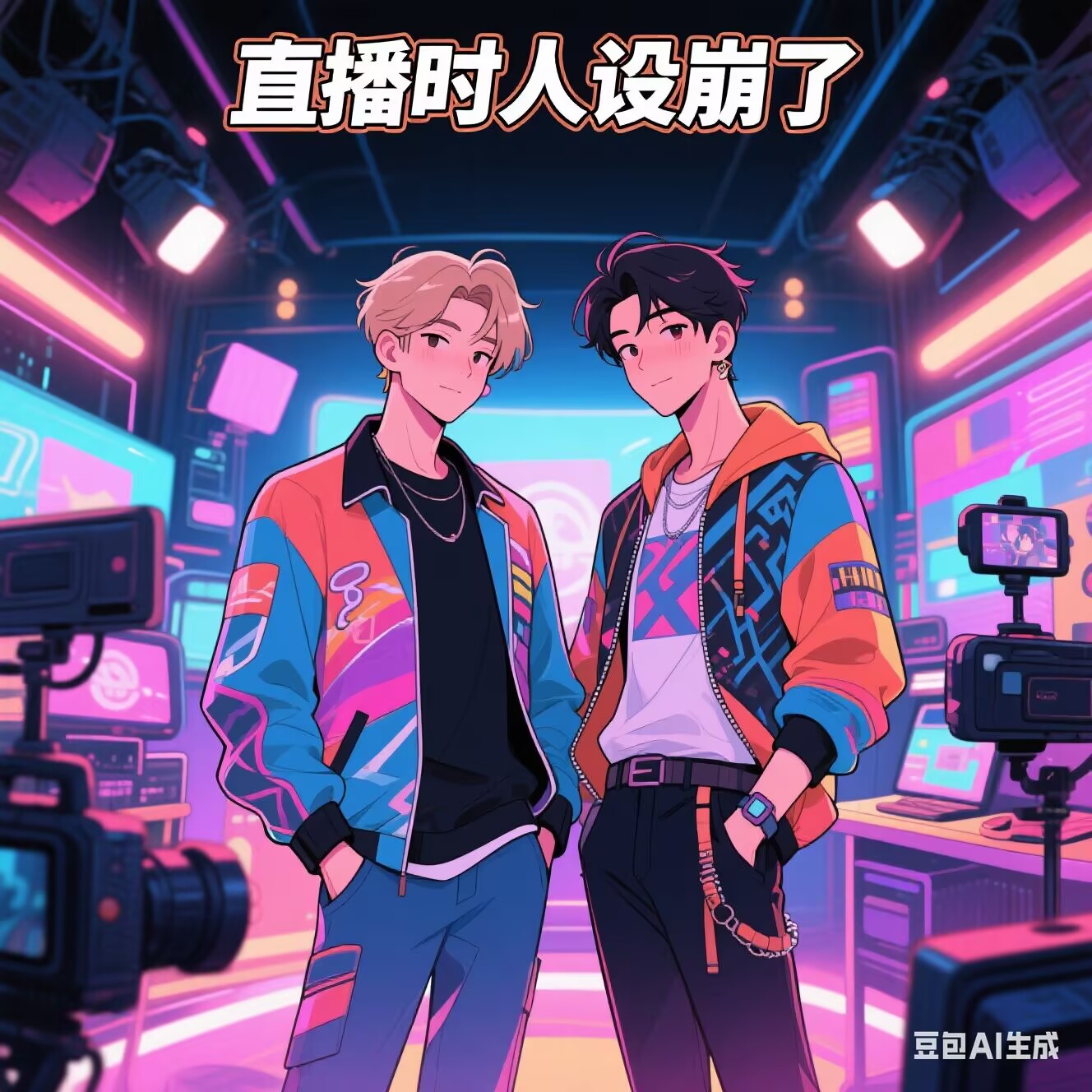 直播时人设崩了